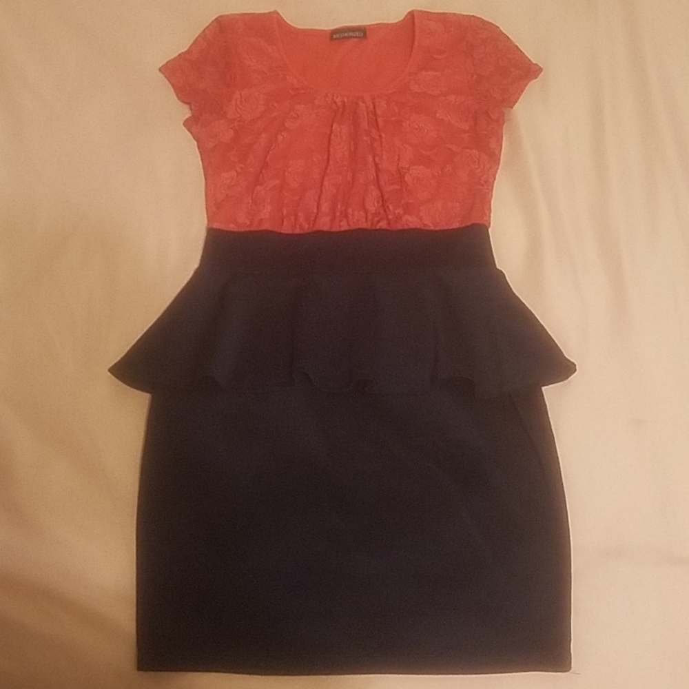 Navy Blue and Rose Dress
